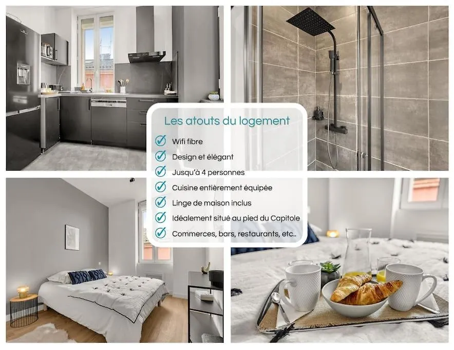 Apartment Ღ Le Lormian - Design & Confortable - Capitole Toulouse